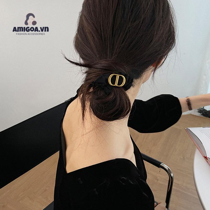 ✨✨Dây buộc tóc đuôi ngựa co giãn họa tiết hình học thời trang Hàn Quốc dành cho bạn nữ