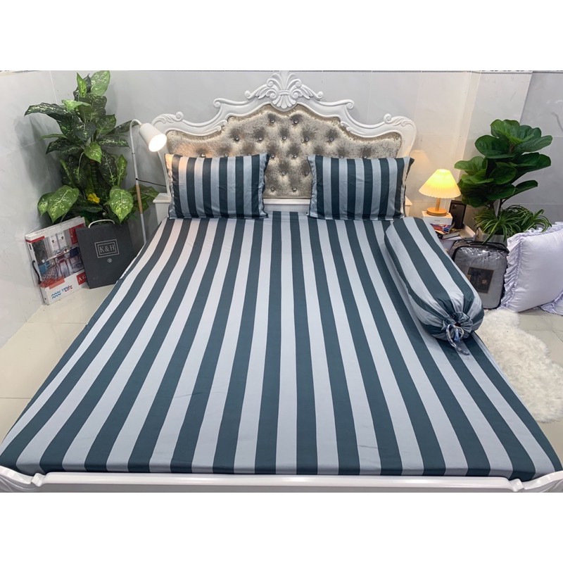 Bộ Drap Thun Hàn Quốc mát lạnh 4 món (Inbox nhiều mẫu lựa chọn)
