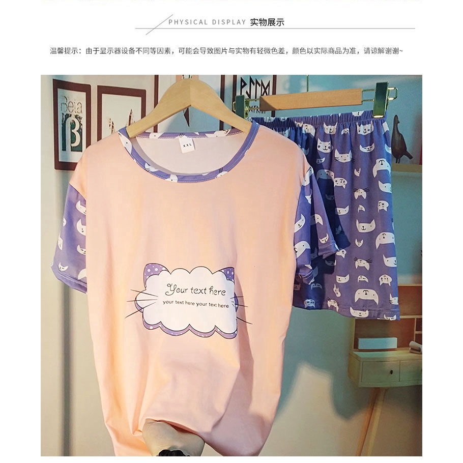 xiaohan korea summer short sleeve sleepwear women pajama sets motif cute print female nightwear | BigBuy360 - bigbuy360.vn