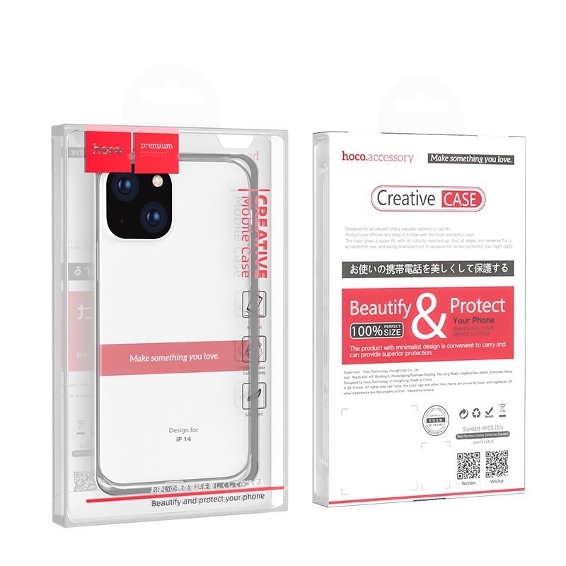 [ IPHONE 14 | 14 MAX | 14 PRO | 14 PRO MAX ] ỐP SILICON TRONG SUỐT CHÍNH HÃNG HOCO LIGHT SERIES SIÊU MỎNG SIÊU DẺO