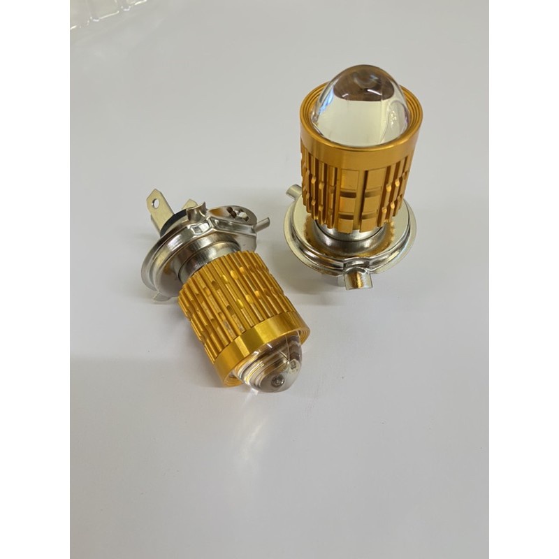 Đèn Pha Led Bi Cầu Sáng 2 Màu Trắng, Vàng Chân H4 Lắp Wave, Exciter ,Sirius, Lead ......