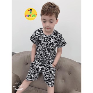 Bộ thun lạnh in 3D cute cho bé trai