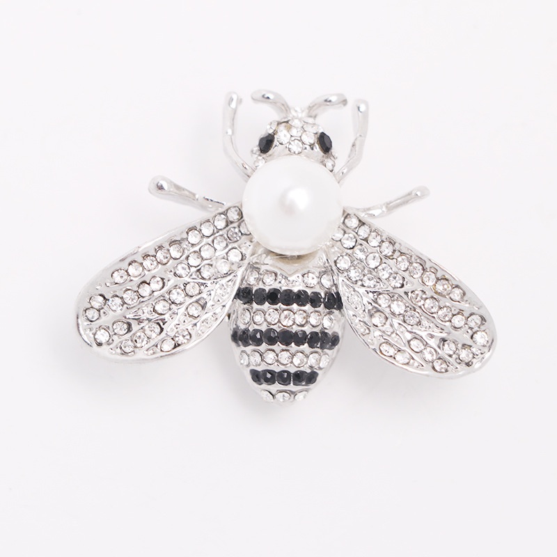 Ghim Cài Áo Hình Chú Ong Hoạt Hình Đính Ngọc Trai Giả Thời Trang Cho Nữ