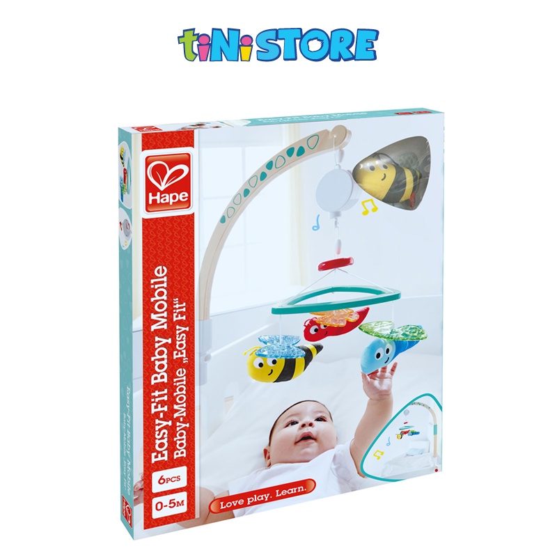 tiNiStore-Đồ chơi gỗ treo nôi hình chú ong Hape E0044A