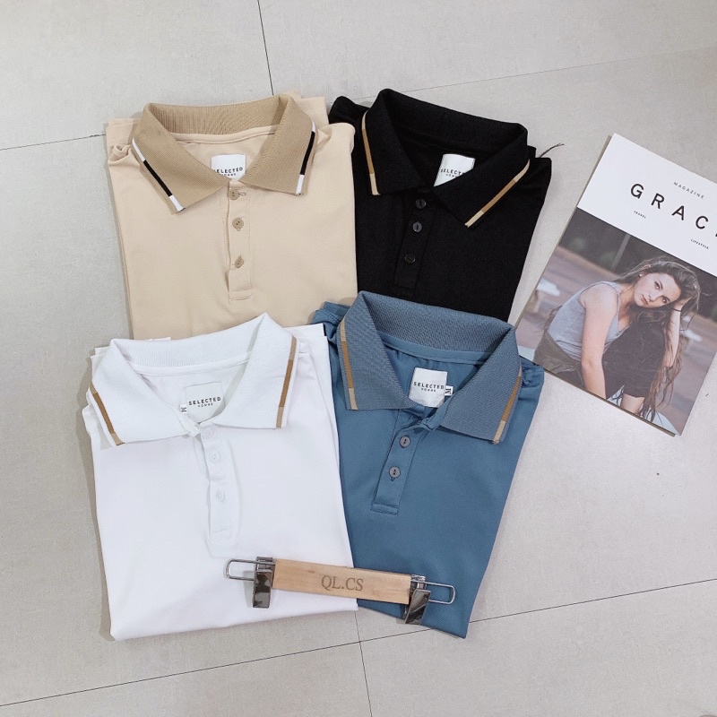 BÁN SỈ ÁO POLO NAM TRƠN PHỐI CỔ VIỀN 4 MÀU ANAM12 | BigBuy360 - bigbuy360.vn