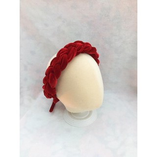 Mấn áo dài: nhung màu đỏ tươi kiểu tết cột dây