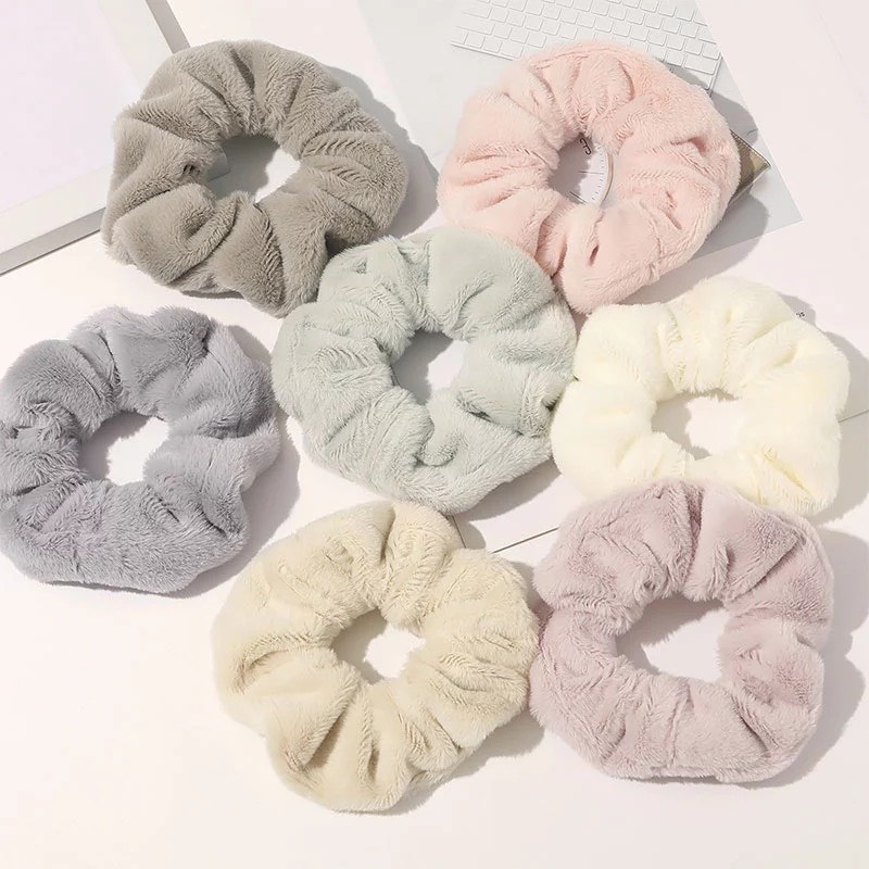 Dây Buộc Tóc Lông Thỏ Co Giãn Ấm Áp Chất Lượng Cao Bella LiLy 11