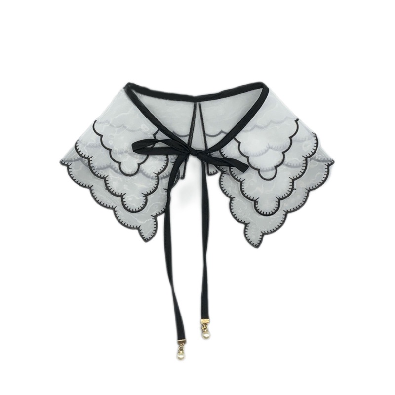 Cổ Áo Rời Họa Tiết Hoa Thời Trang Cho Nữ