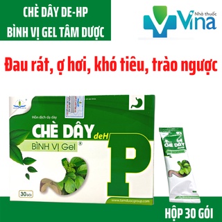 Chè dây dehp bình vị gel - hỗ trợ trị viêm loét dạ dày do xoắn khuẩn hp- hộp 30 gói