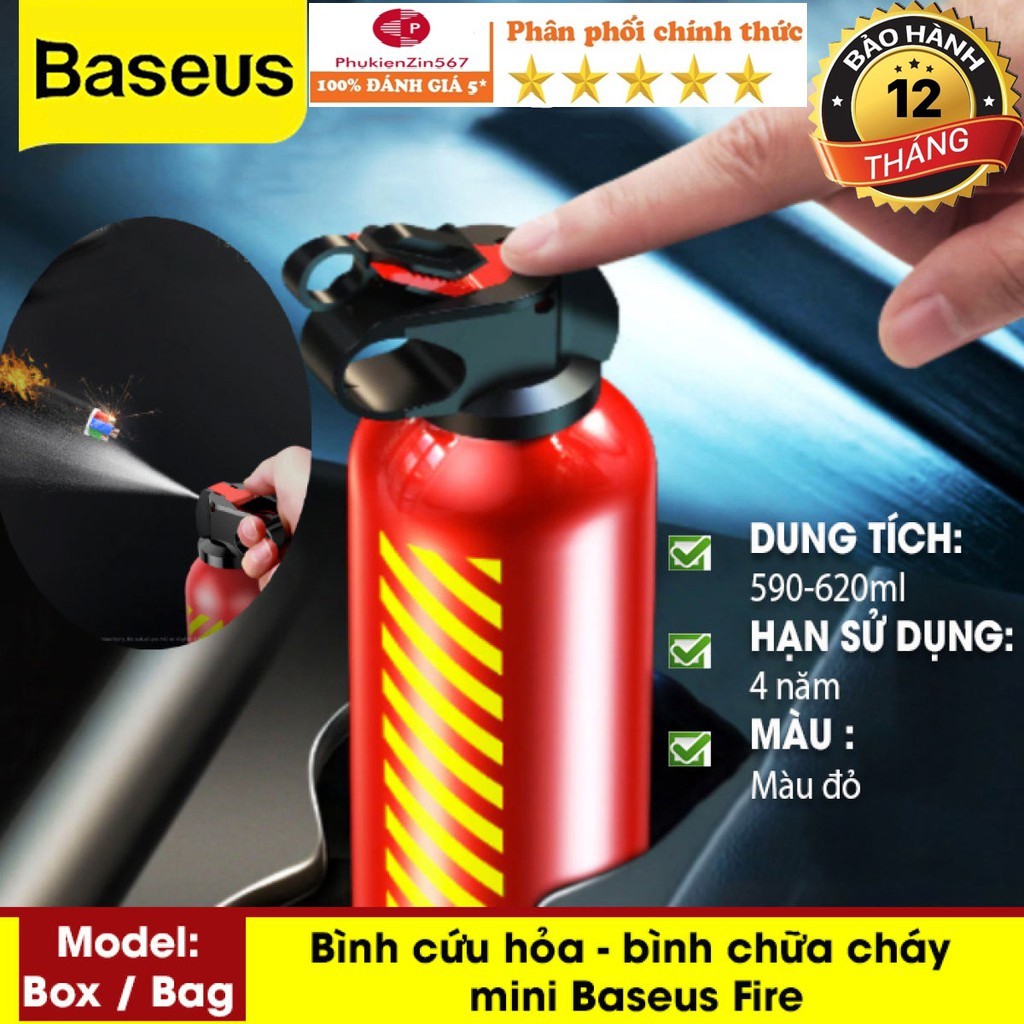 Bình Cứu Hỏa - Bình Chữa Cháy Mini Baseus Dùng Cho Ô Tô, Hộ Gia Đình, Công Ty, Khách Sạn - PhukienZin567