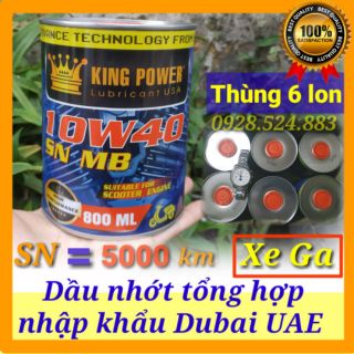 [ Thùng 6 Lon ] Dầu nhớt xe máy tay ga đi được 5000km khỏe máy tiết kiệm xăng