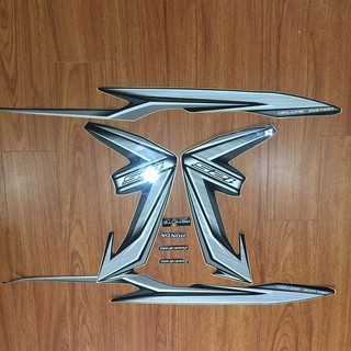 Bộ tem dán xe máy Airblade màu XÁM ĐEN 125 đời 2013-2014