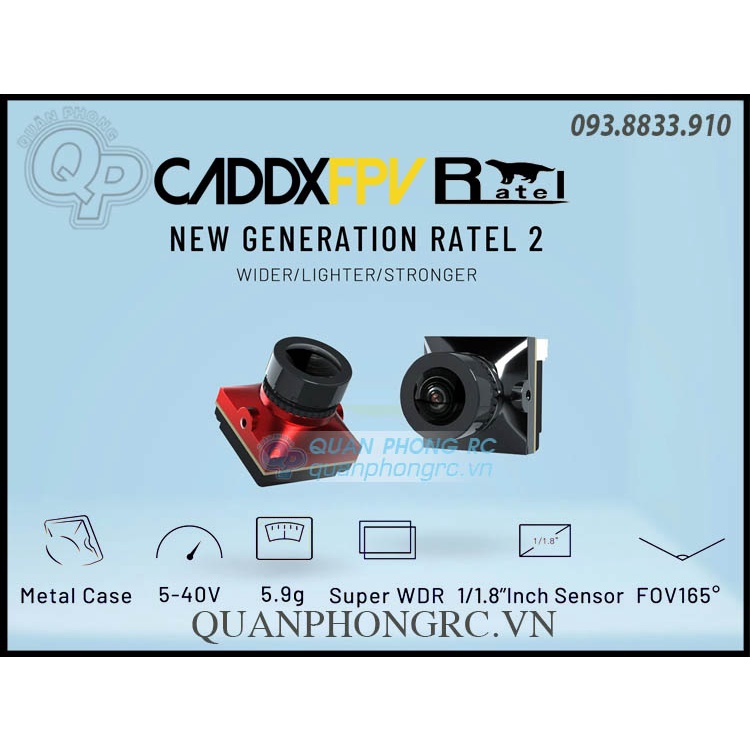 Camera Caddx Ratel V2 HDR OSD 1200TVL FPV