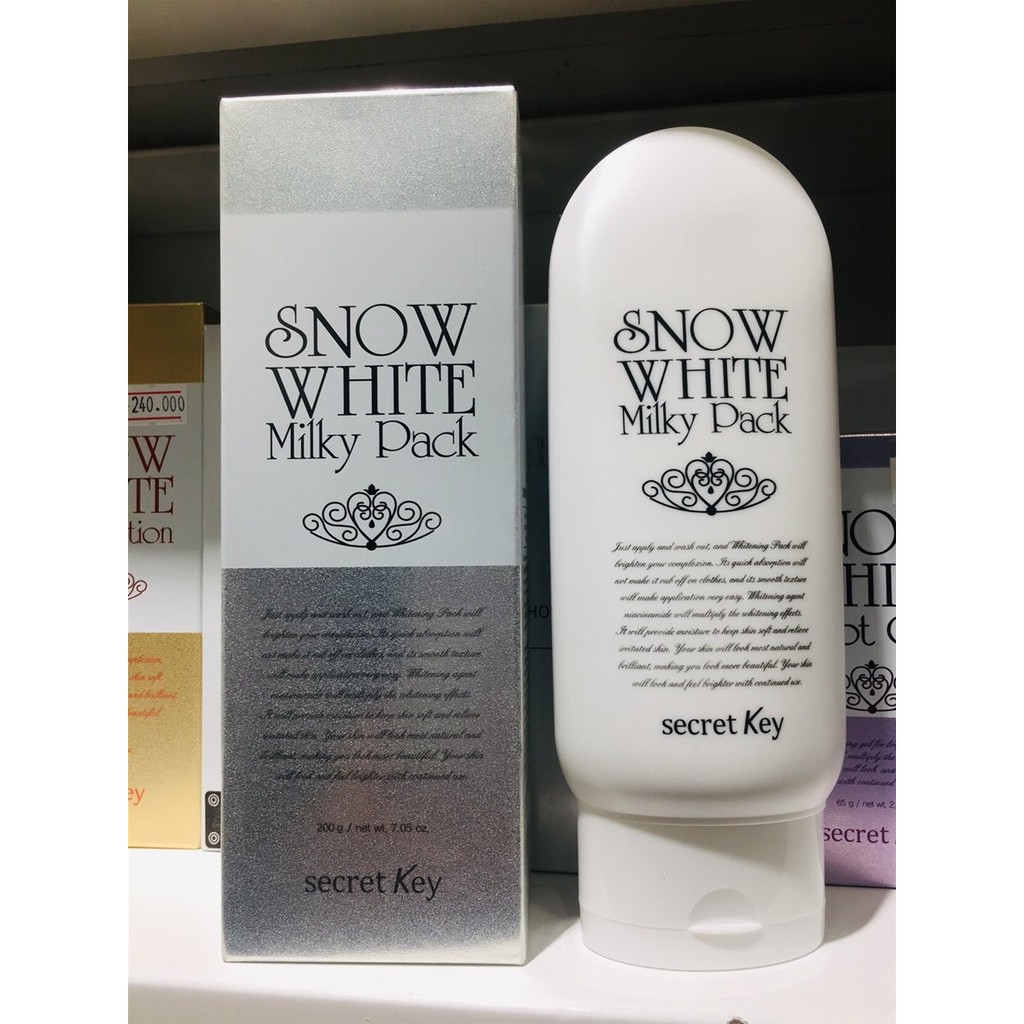 Sữa dưỡng thể dưỡng trắng da Secret Key Snow White Milky Lotion - 120gram