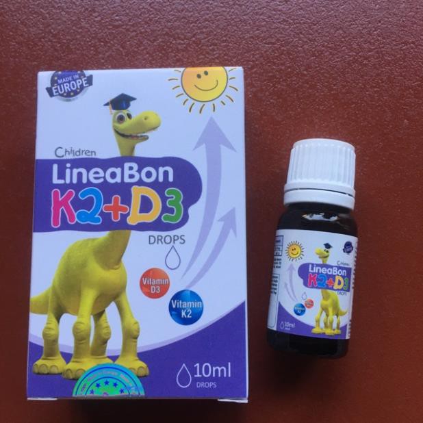 [100% Hàng Auth] LineaBon  K2+D3 - Bổ sung vitamin K2 D3 drops Tăng cường hấp thu canxi tối đa (Lọ 10ml) | Thế Giới Skin Care