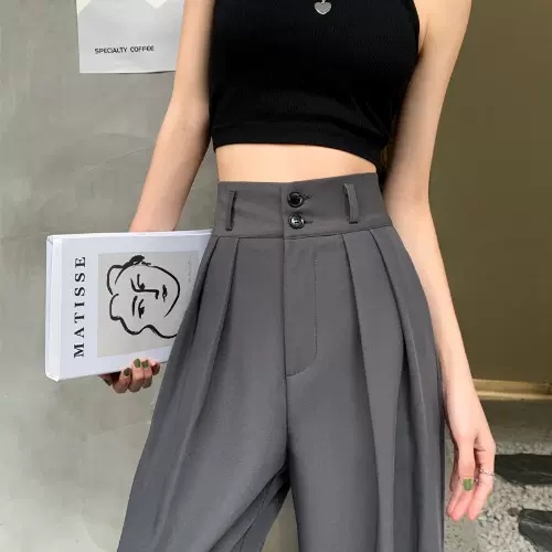 Quần ống rộng Lưng Cao Thời Trang retro Cho Nữ