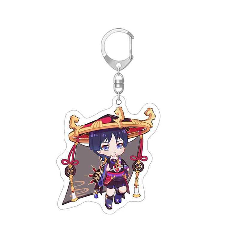 Móc Chìa Khóa tmdbyx Genshin Va Chạm Genshin Diluc Rantai Kunci Keqing Barbara Paimon