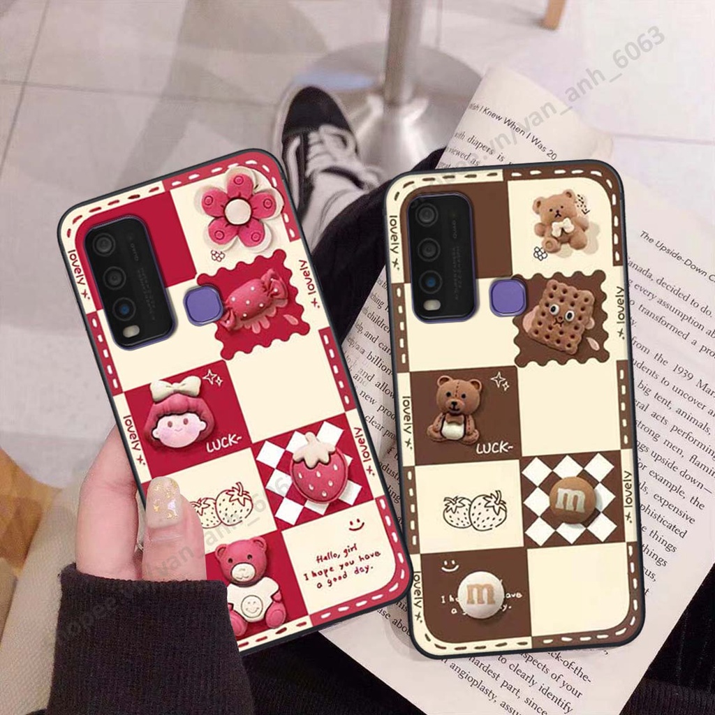 Ốp lưng Vivo Y30 / Y50 hình gấu, kẹo dễ thương cute