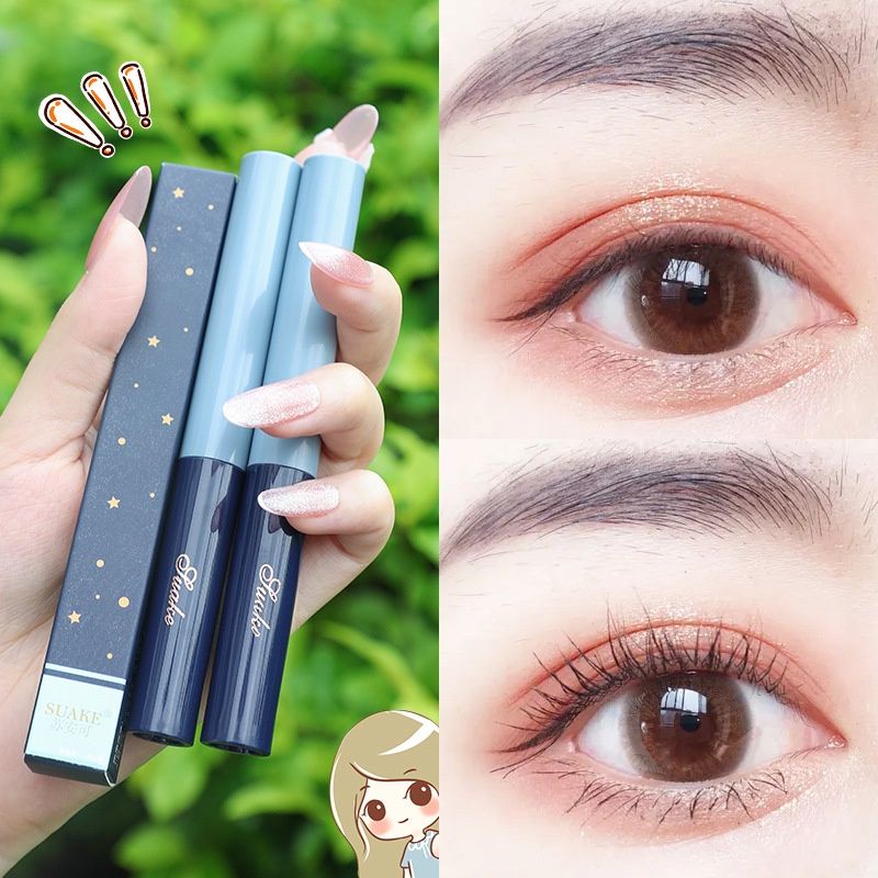 Mascara Suake Xanh Đầu Cọ Mảnh Chuốt Mi Cong Dài Không Thấm Nước