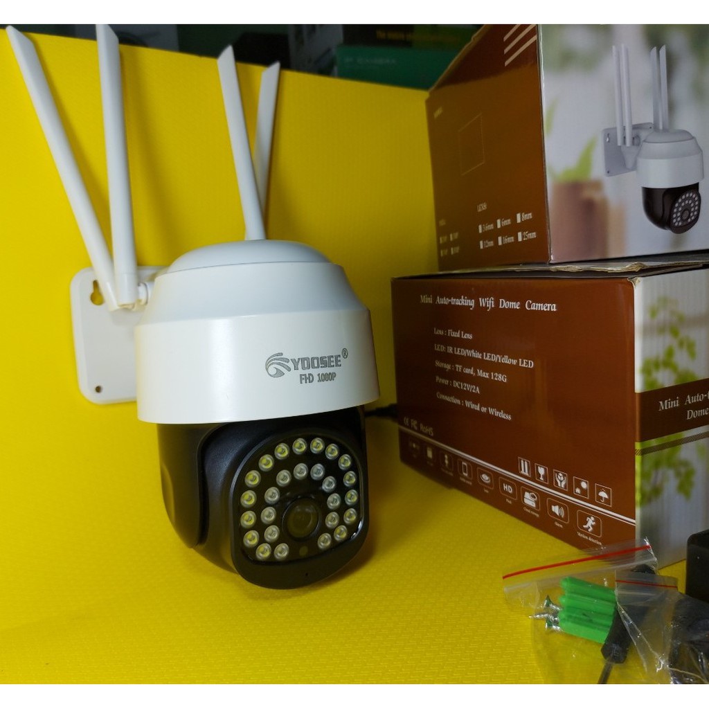 [Mã 267ELSALE hoàn 7% đơn 300K] Camera Wifi Yoosee 27 Led quay đêm có màu, 4 Râu bản Pro ngoài trời, trong nhà 3.0Mpx | BigBuy360 - bigbuy360.vn