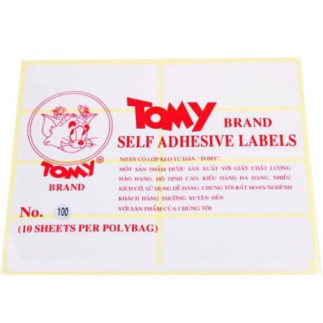 Giấy decal in mã vạch Tomy A5 ( MÃ 116, 117, 118, 119, 120, 121, 122, 123, 124 )