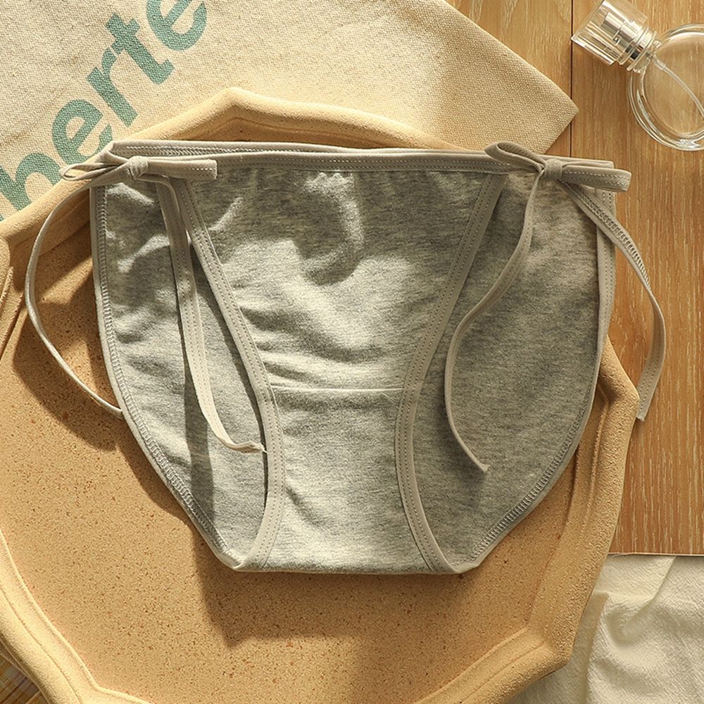 Quần Lót Cotton Thắt Nơ Lưng Thấp Thoáng Khí Thoải Mái Nhiều Màu Sắc Gợi Cảm Cho Nữ