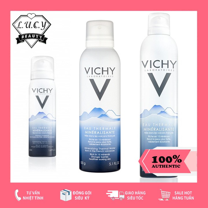 Hàng Pháp- Xịt khoáng dưỡng da Vichy Mineralizing Thermal Water 50-150-300ml