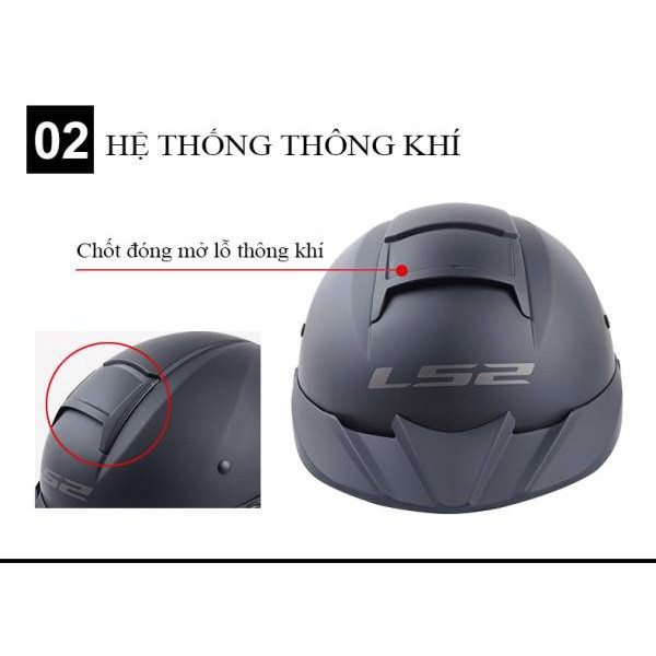 [FREESHIP] MŨ BẢO HIỂM LS2 REBELLION OF590