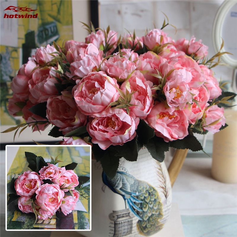 Bó Hoa Mẫu Đơn Giả Trang Trí Đa Dụng Nhiều Màu Tùy Chọn