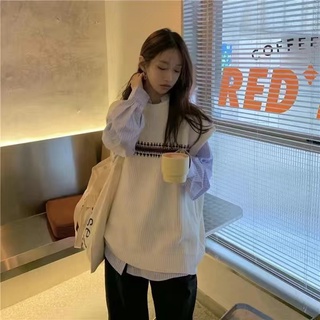Áo sơ mi xanh + áo gile trắng ( có tách lẻ áo gile )