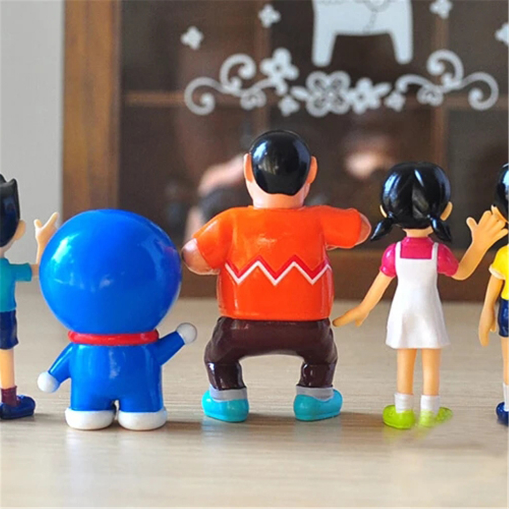 Bộ 5 Mô Hình Nhân Vật Hoạt Hình Doraemon Đáng Yêu