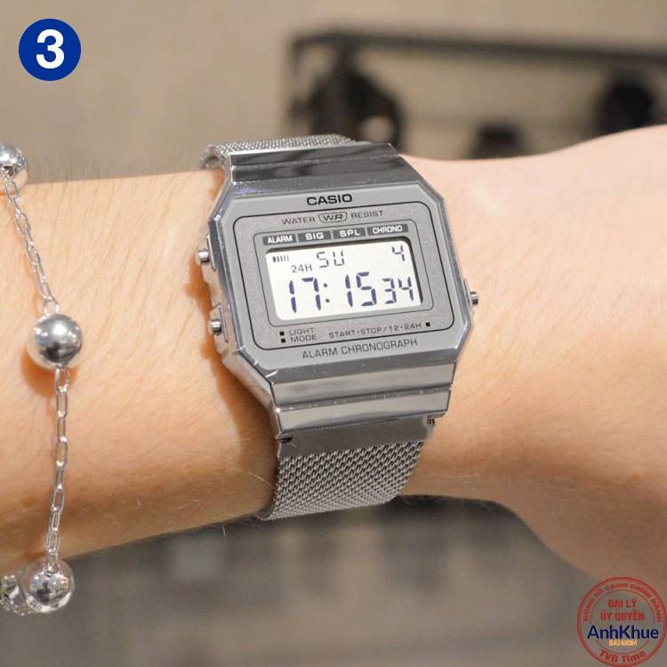 Đồng hồ unisex dây kim loại Casio Standard chính hãng Anh Khuê A700 Series | BigBuy360 - bigbuy360.vn