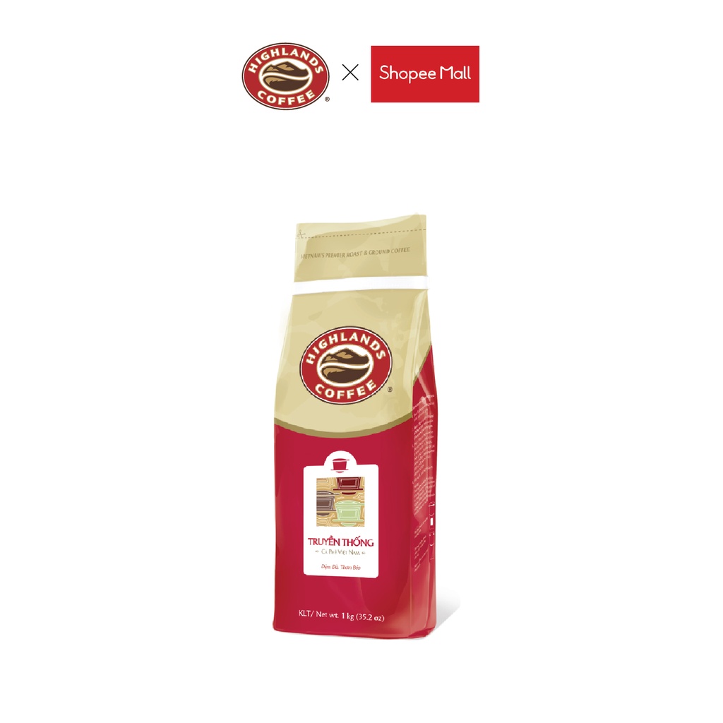 [MUA 1 TẶNG 3 - ĐẾN 31/5] Cà Phê Bột Truyền Thống Highlands Coffee 1kg/túi