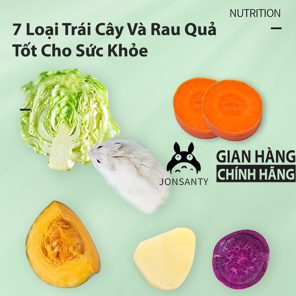 Thức ăn chuột hamster hãng JONSANTY đồ ănngũ cốc rau củ trái cây thảo mộc cho hamster hộp 1200ml cst114