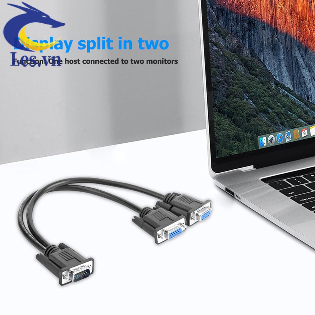 Cáp Chia Cổng VGA 15 Pin Thành 2 Cổng Female Hình Chữ Y Cho PC TV