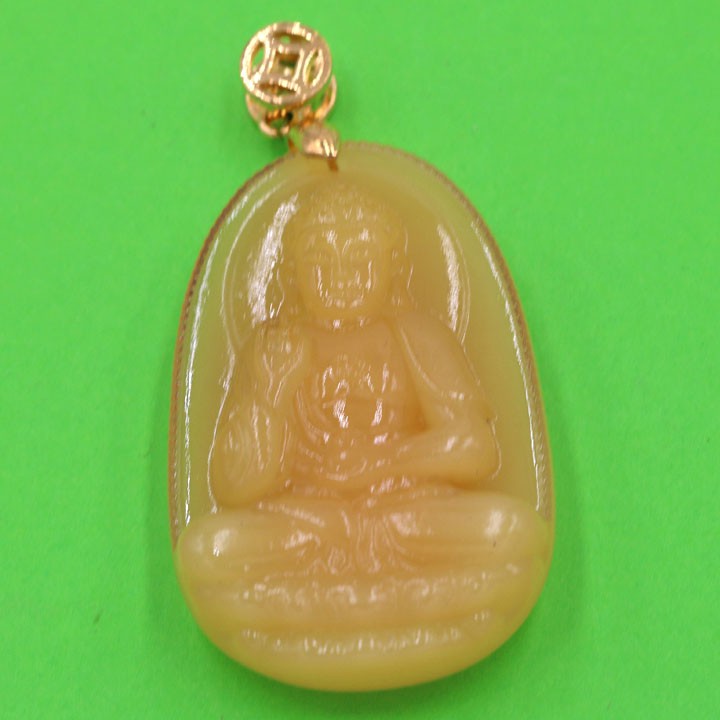 Mặt dây chuyền Phật A Di Đà vàng 4.3 cm MTVO7 - Hộ mệnh tuổi Tuất, Hợi