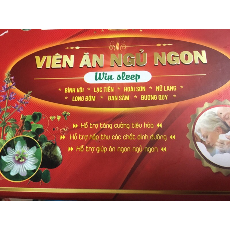 viên ăn ngủ ngon -win sleep’ bình vôi+lạc tiên+hoài sơn+nữ lang...