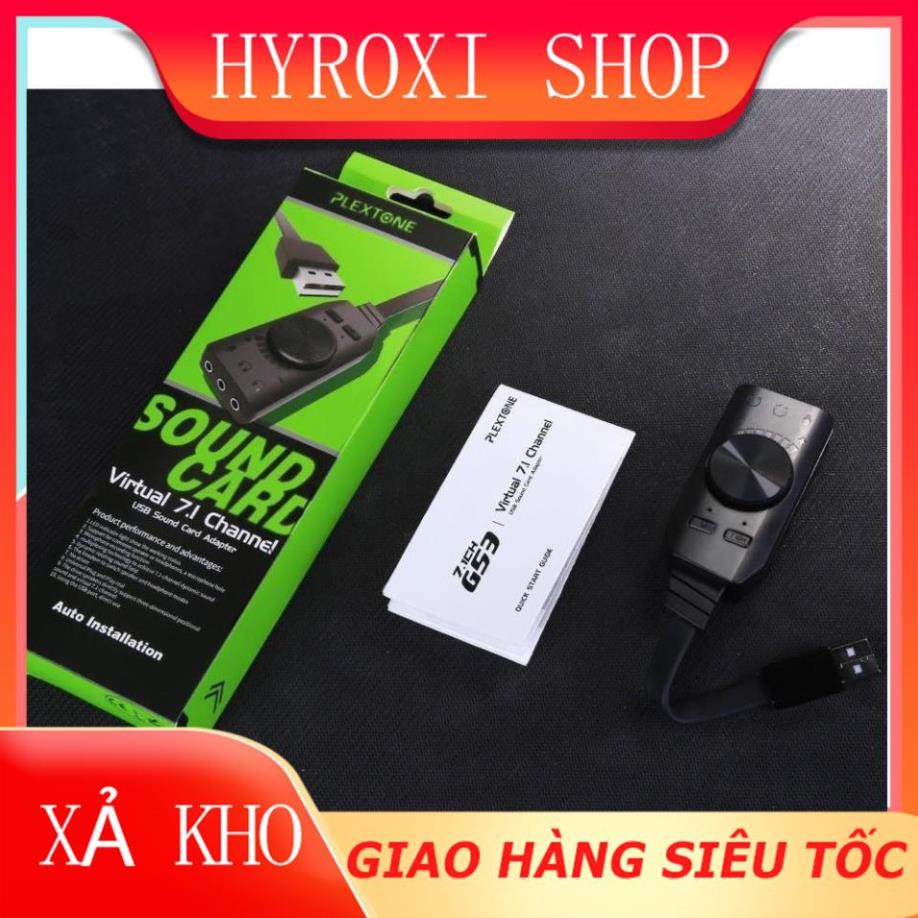 Sound card âm thanh 7.1 cho máy tính PC chuyên game Plextone GS3 HYROXISHOP