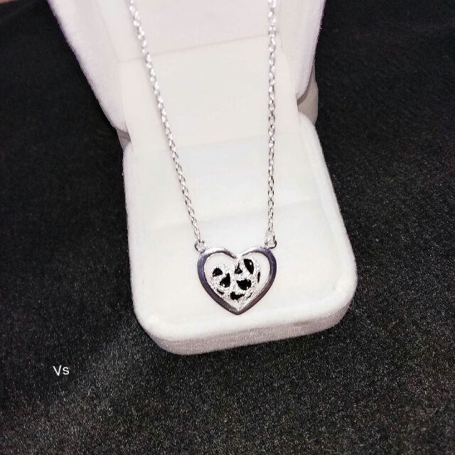Dây chuyền tim bạc liền mặt