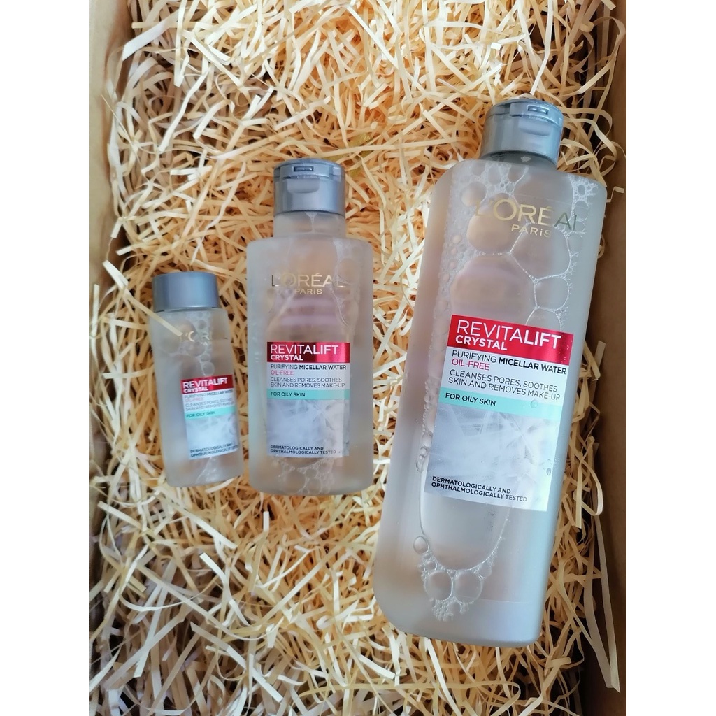 Nước Tẩy Trang LOréal Paris Revitalift Crystal Purifying Micellar Water 95ml Dành Cho Da Dầu Daothinhuquynh