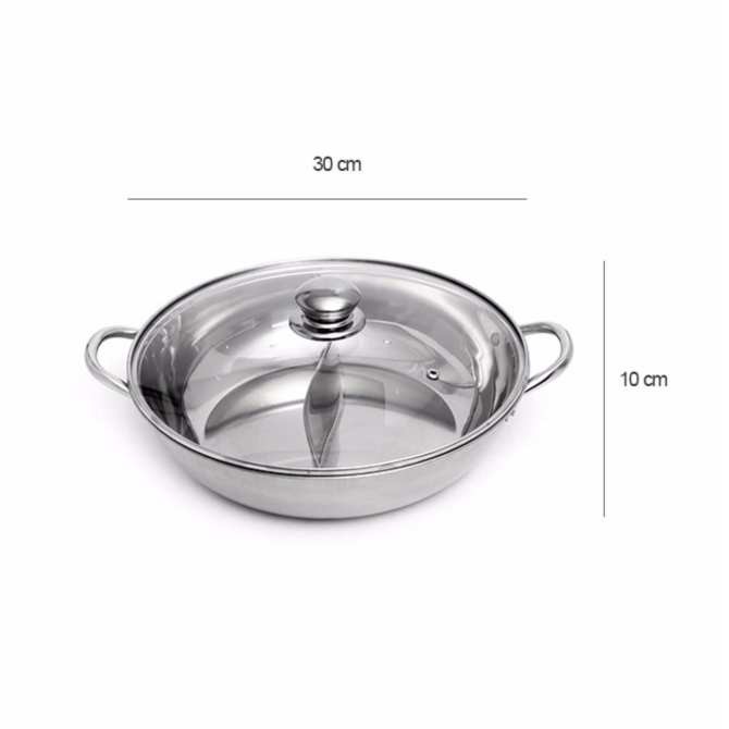 Nồi Lẩu INOX430SS Cao Cấp Loại 1 Phi 30Cm