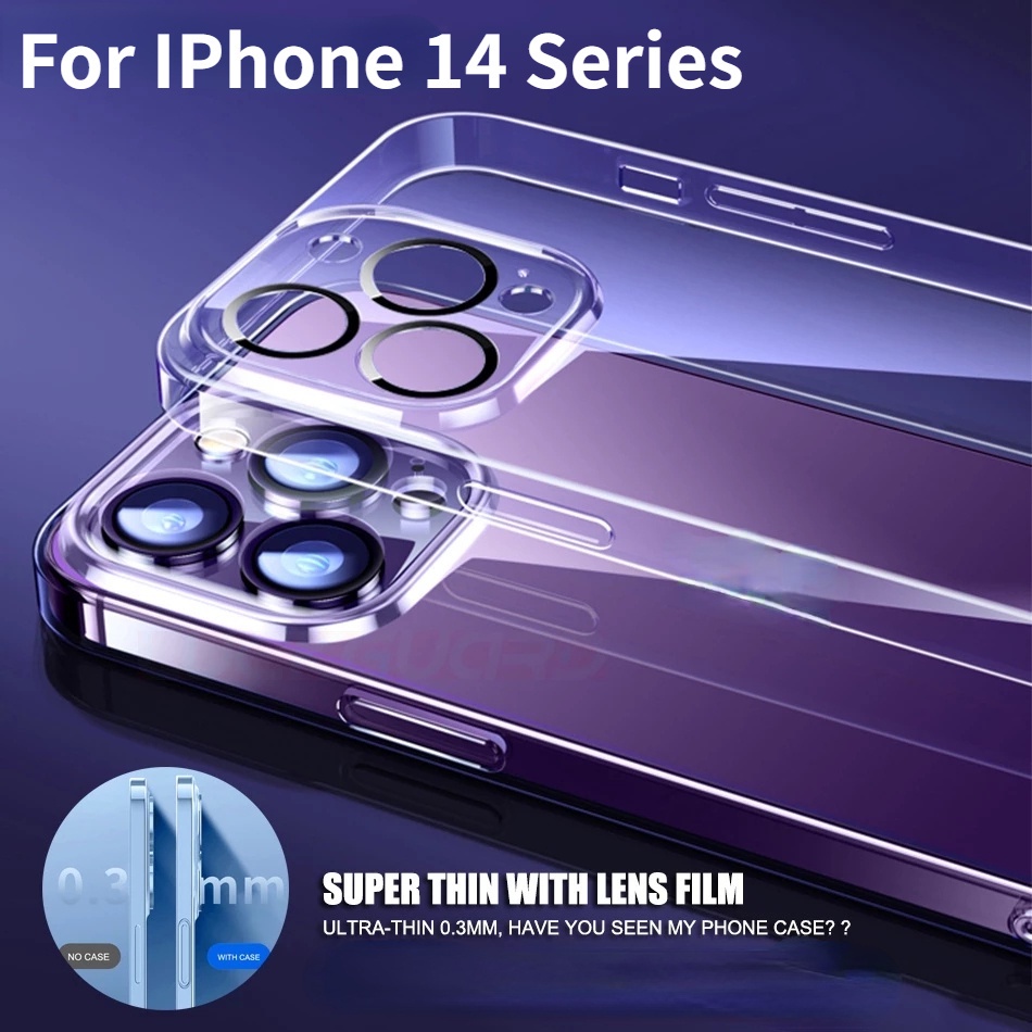 Ốp Điện Thoại for iPhone 14 Pro Max Mỏng Trong Suốt Có Túi Khí Bảo Vệ Camera Chống Sốc Cho for iPhone 14 12 Pro max 13 Mini iPhone13 11 12 Pro max