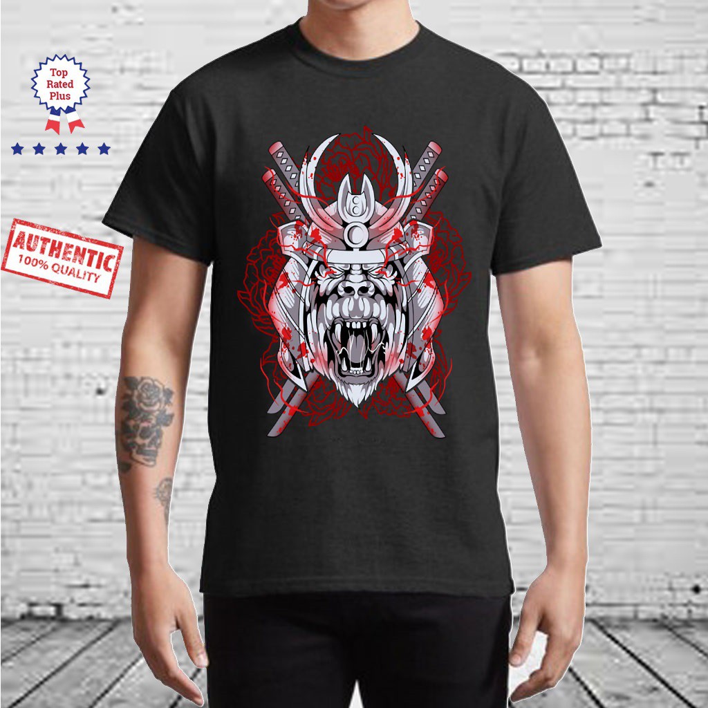 Áo thun nam xịn đẹp áo cộc samurai đầu khỉ cực độc chất cotton thấm hút mồ hôi hình in sắc nét DTL20210014