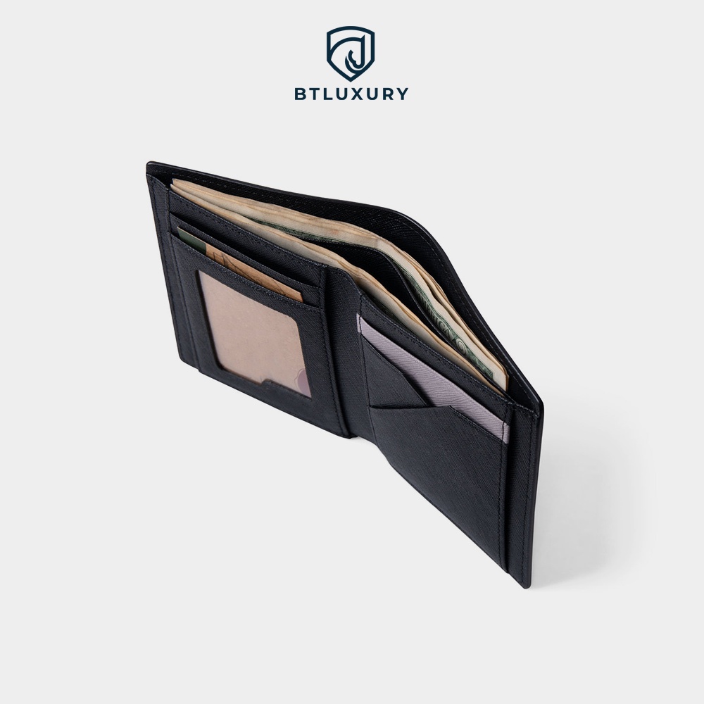 Ví nam đứng cao cấp REVO, thiết kế hiện đại chất da Taiga thượng hạng, chống thấm nước thương hiệu BTLUXURY