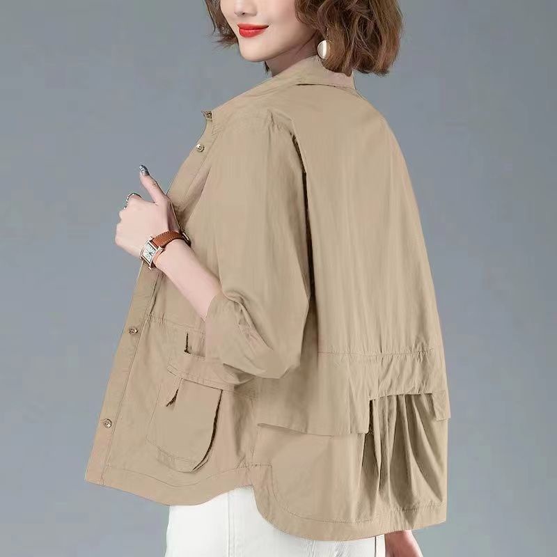 Áo Khoác Mỏng Dáng Ngắn Thời Trang Xuân Thu Dành Cho Nữ