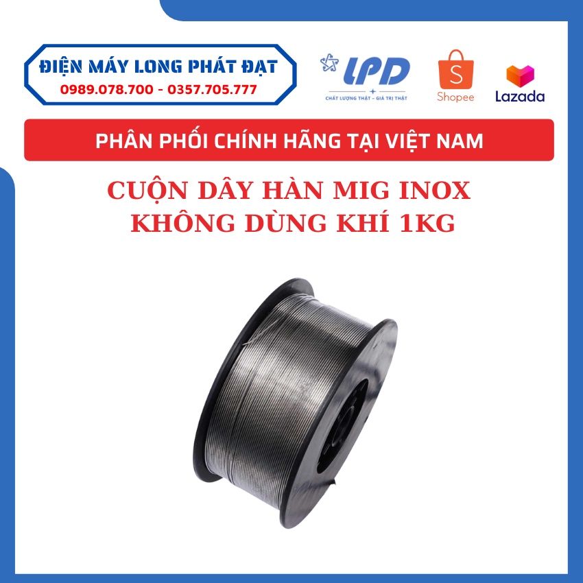 Cuộn dây máy hàn mig inox lõi thuốc 1kg - không dùng khí