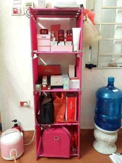 Kệ sách 4 tầng hoa văn siêu tiện dụng