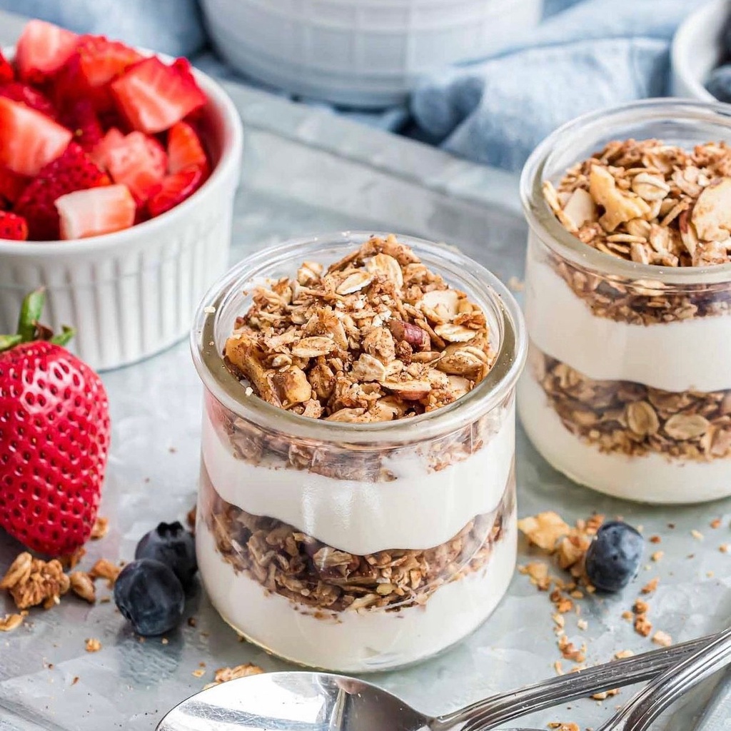 Olaben Nutrition Hạt Granola 500g Ngũ cốc giảm cân nướng Mật ong Vanila