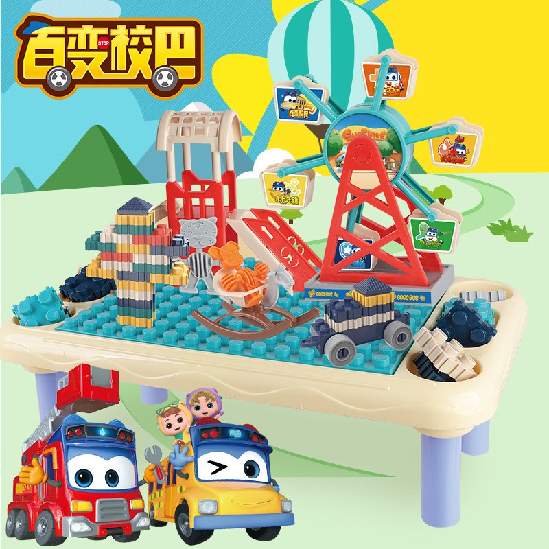 Đồ chơi Lego-Đồ chơi ghép hình-Bàn Lego đa năng-Montessori chất liệu nhựa ABS cao cấp-phát triển tư duy-logic