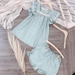 Sét mặc nhà phối ren